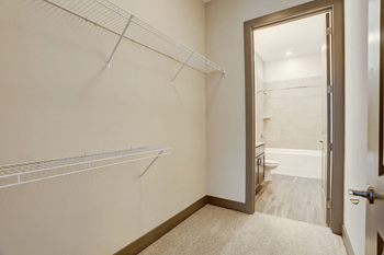 Expansive walk-in closets